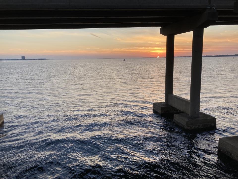 Sun set viewed from the fishing bridge