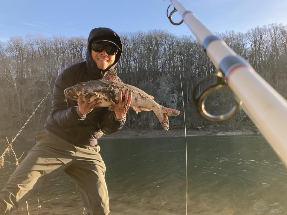 Cauthgt winter catfish