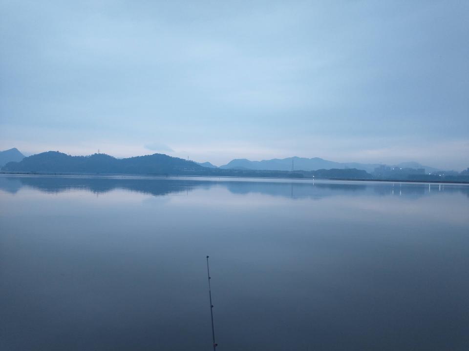 fishing a tranquil lake
